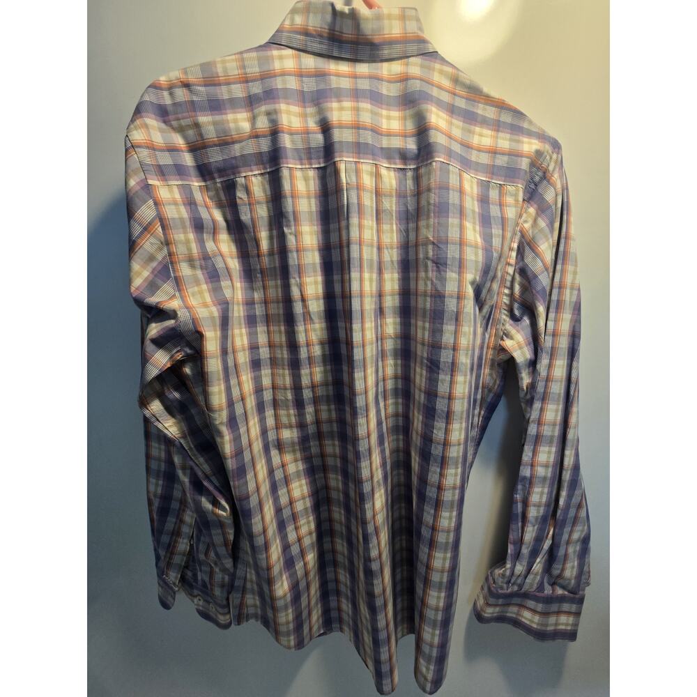 Peter Millar Button Front Shirt Plaid Checks Weekender Wash Long Sleeve Medium M - Picture 3 of 8